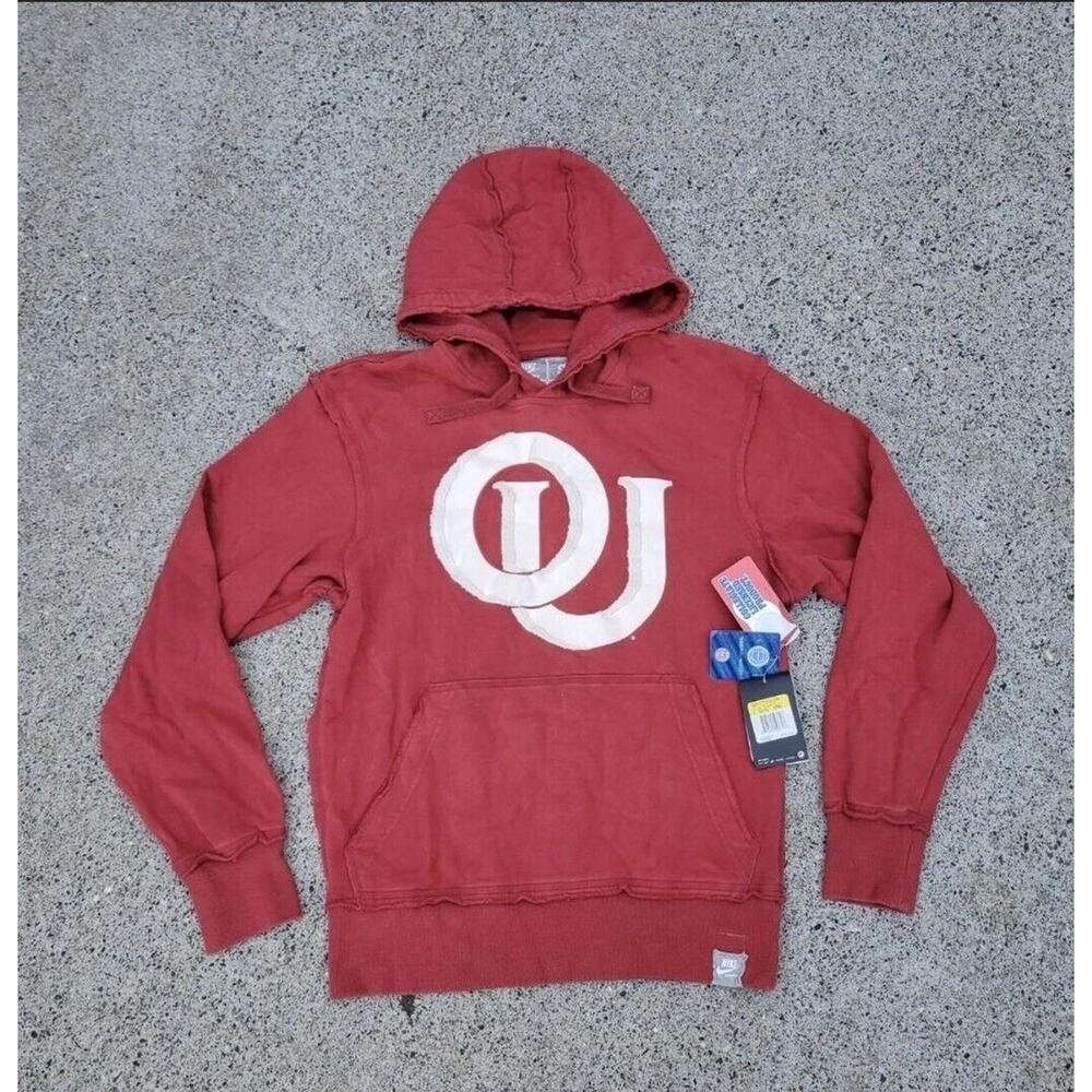 Nike University of Oklahoma Sooners Hooded Sweatshirt Burgundy Sz S NWT